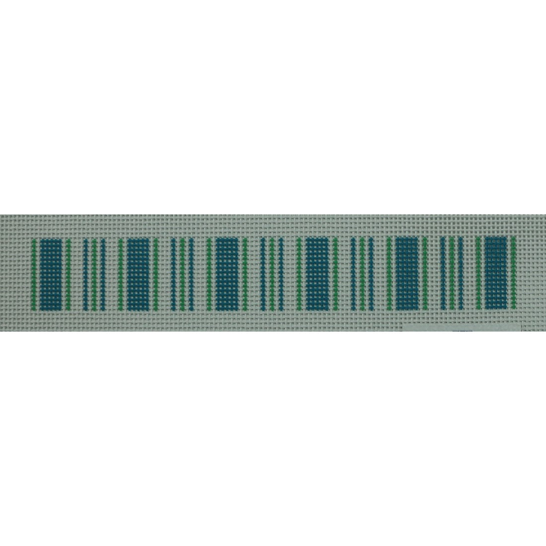 Cabana Stripe Key Fob, Blue & Green