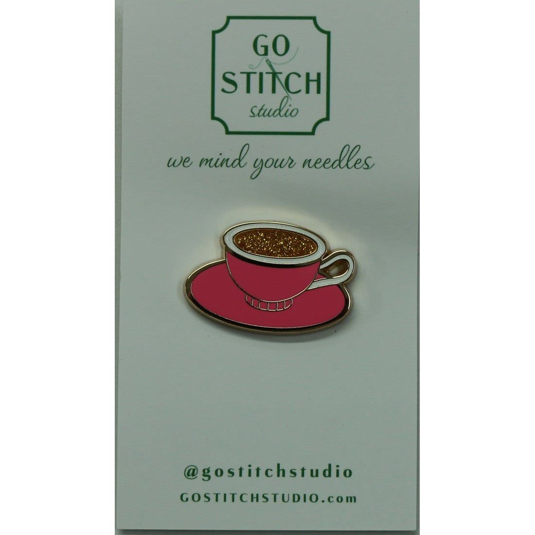 Pink Tea Cup Needle Minder