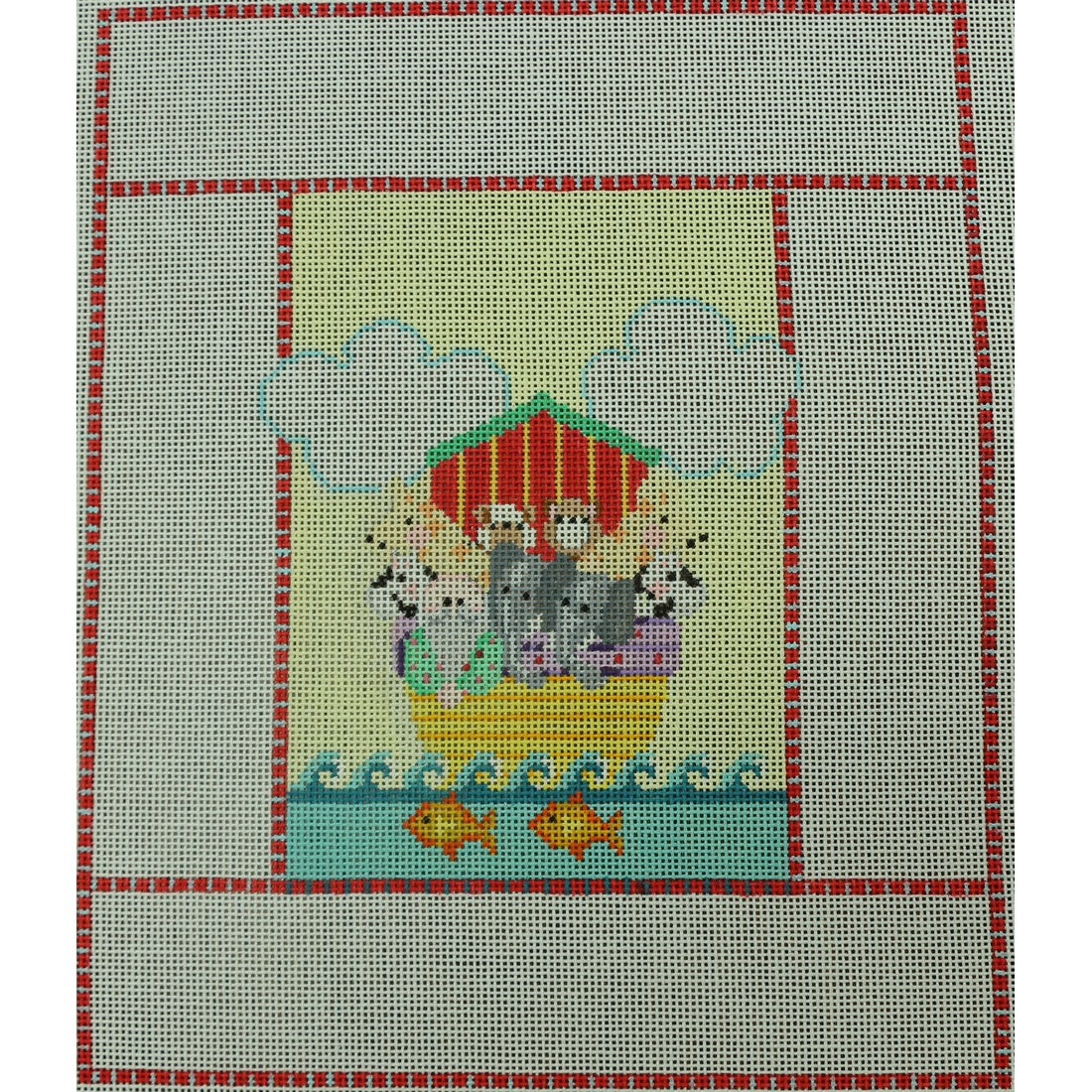 Noah's Ark Birth Sampler