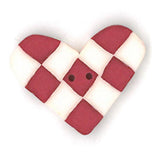 Sm Red & White Checked Heart 3368.S