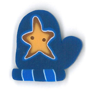 Large Blue Mitten w/ Star 4421.L
