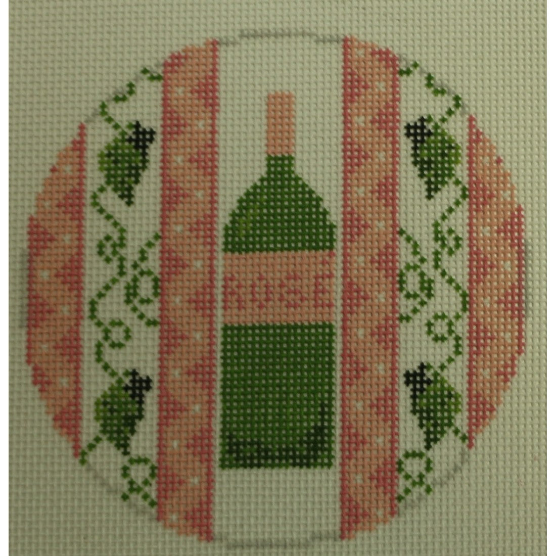 A Bottle of Rose Wine Coaster