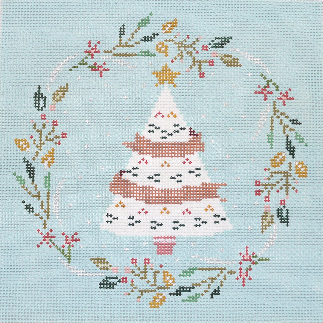 Tree in Wreath of Flowers