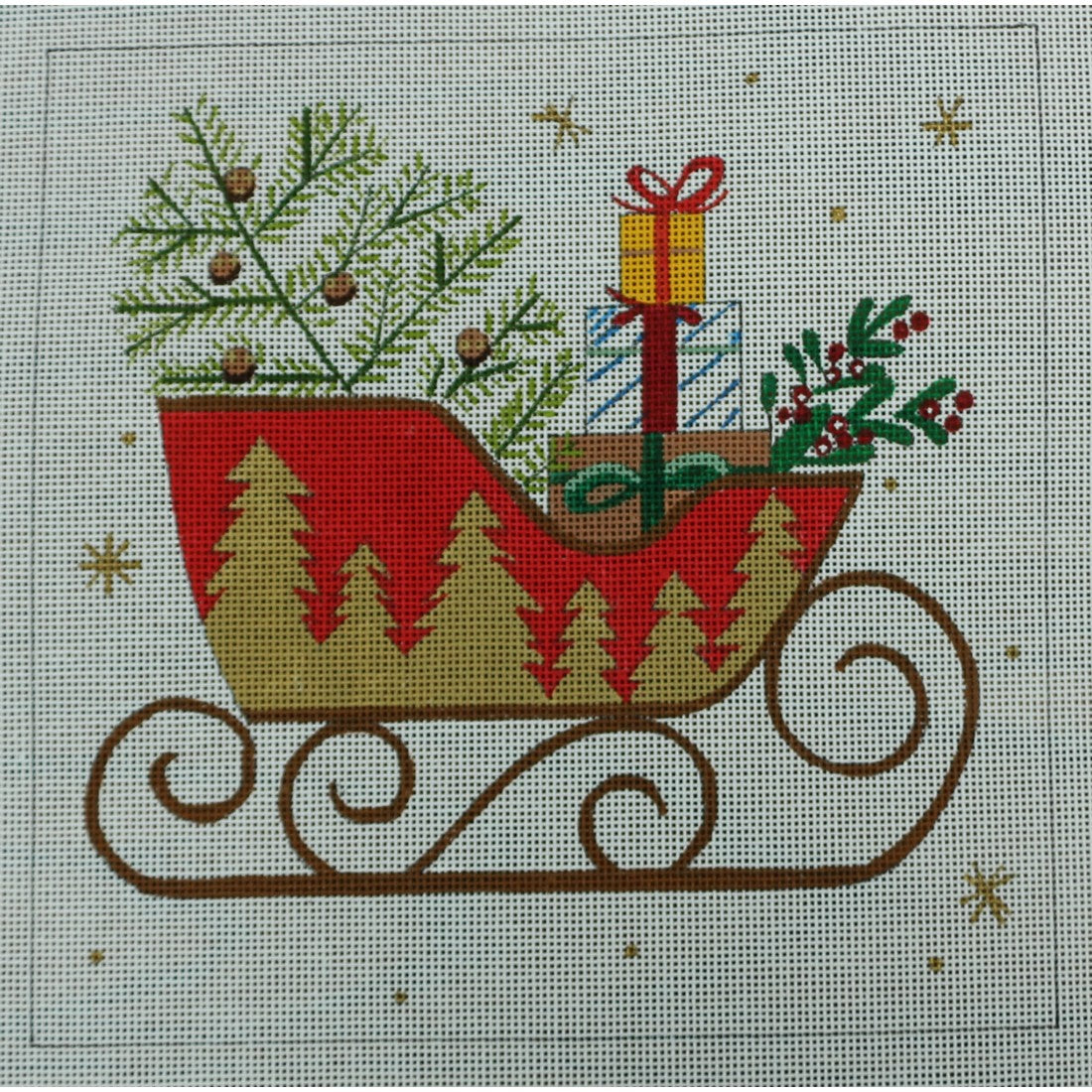 Sleigh with Gifts & Tree