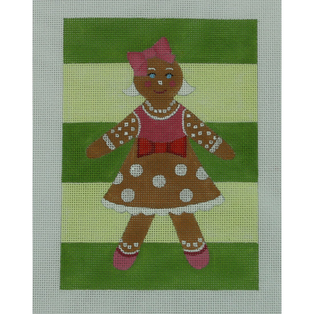 Gingerbread Girl, Green Stripes