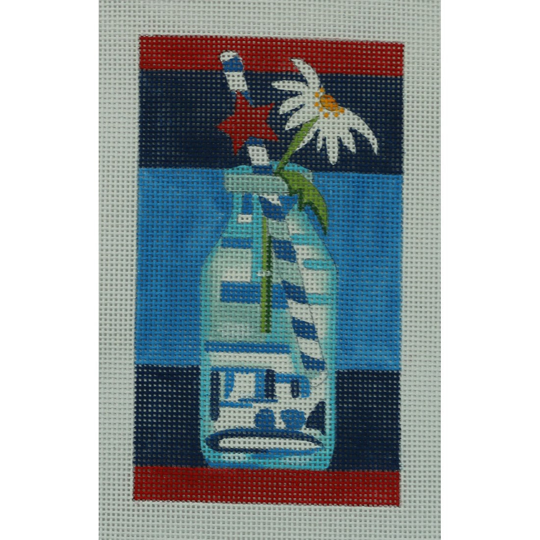 Patriotic Bottle with Straw
