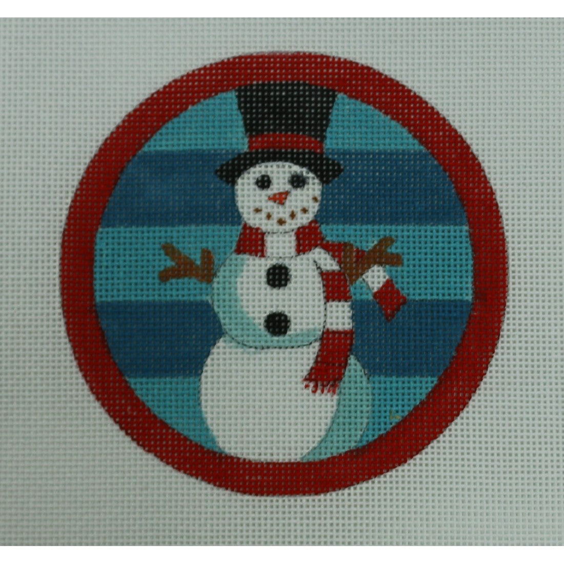 Snowman on Stripes