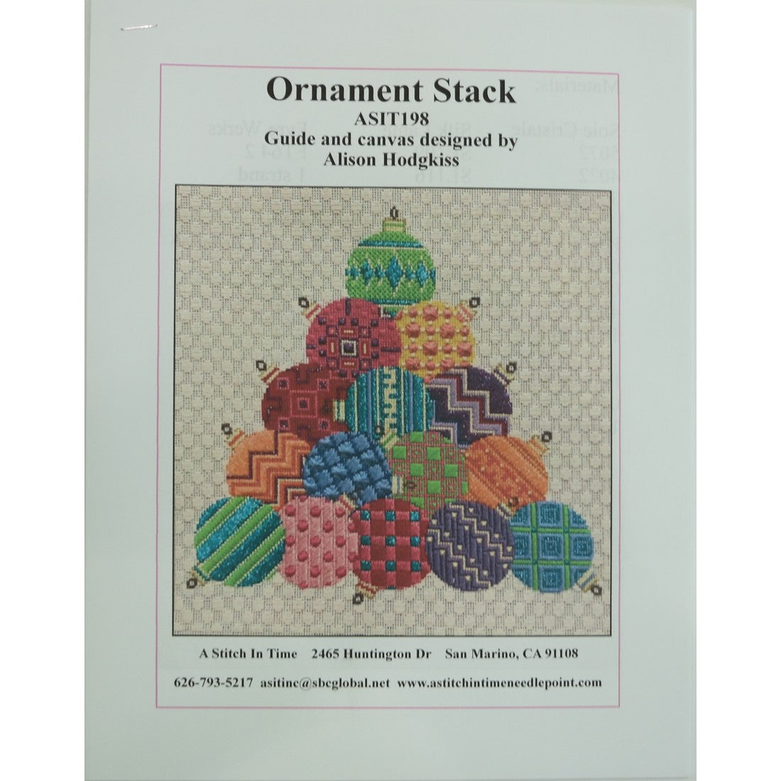 Ornament Stack Stitch Guide
