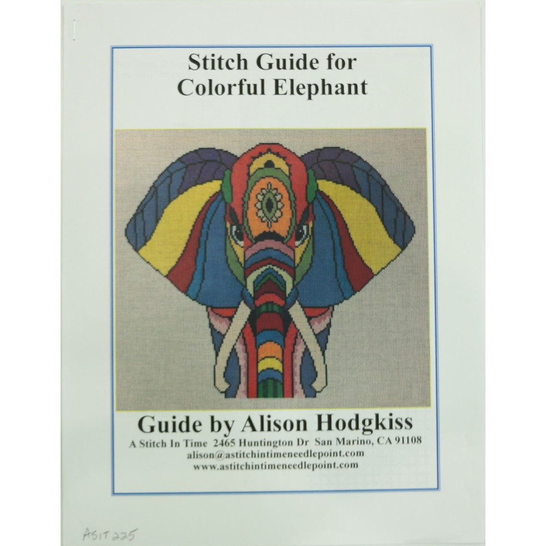 Colorful Elephant Stitch Guide