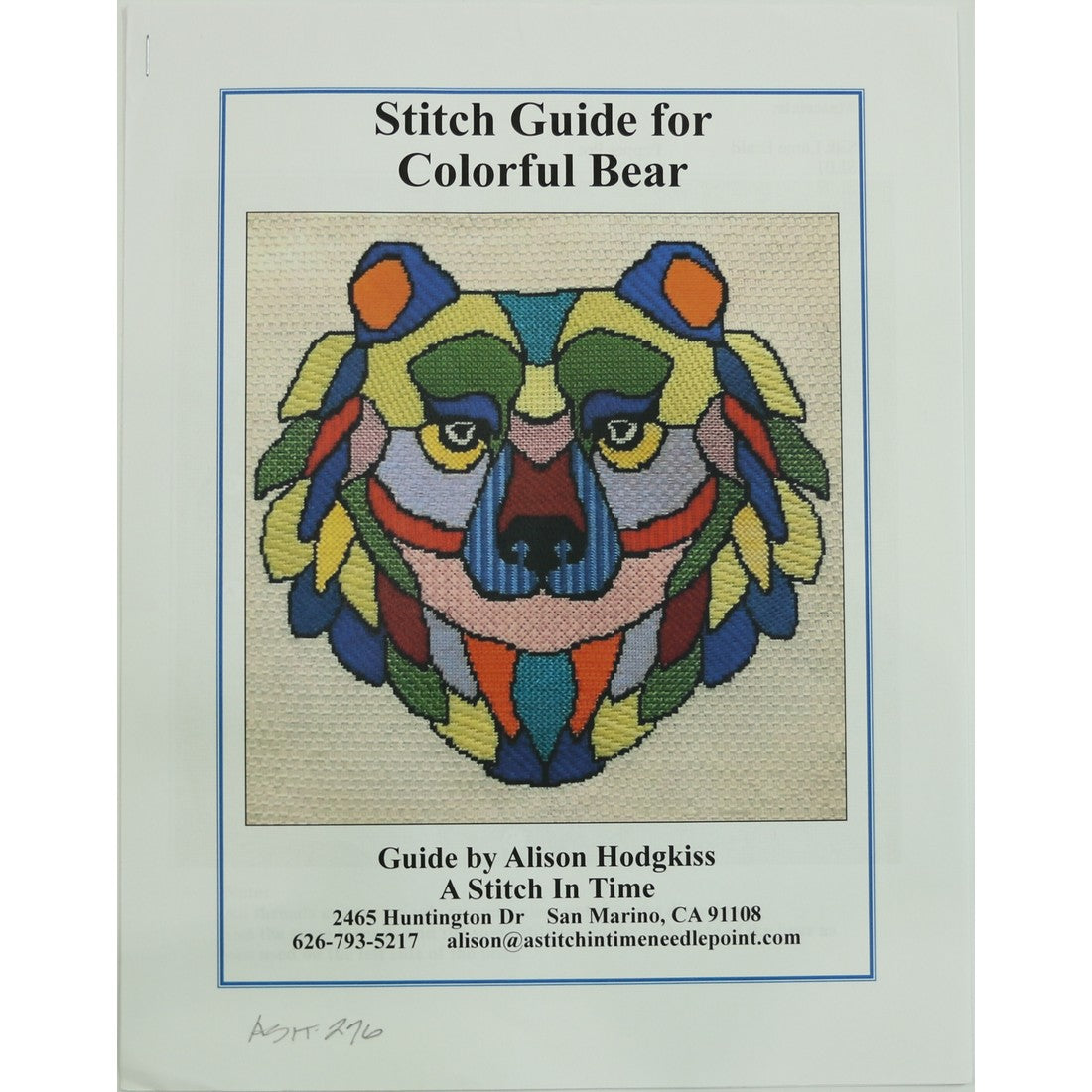 Colorful Bear Stitch Guide