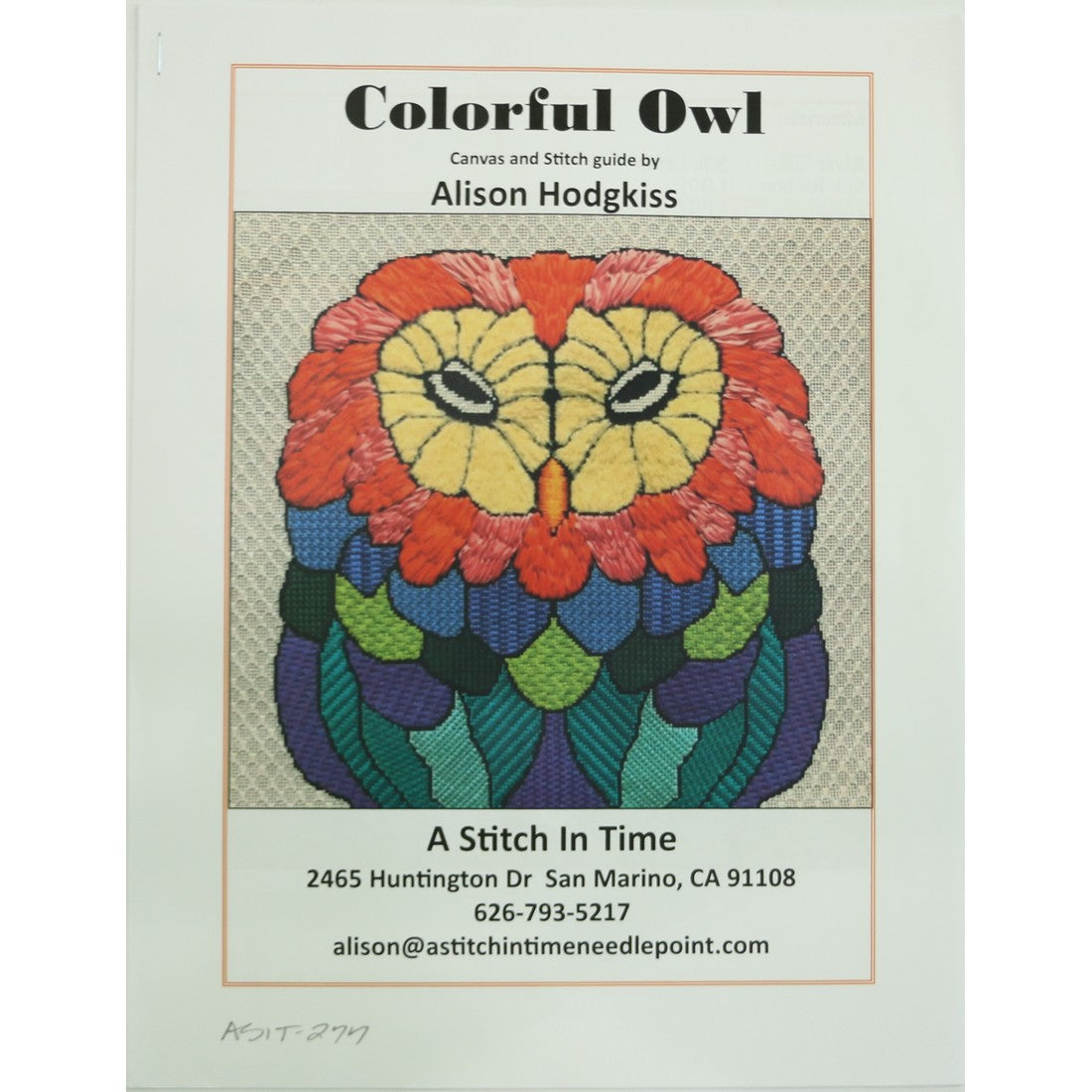 Colorful Owl Stitch Guide