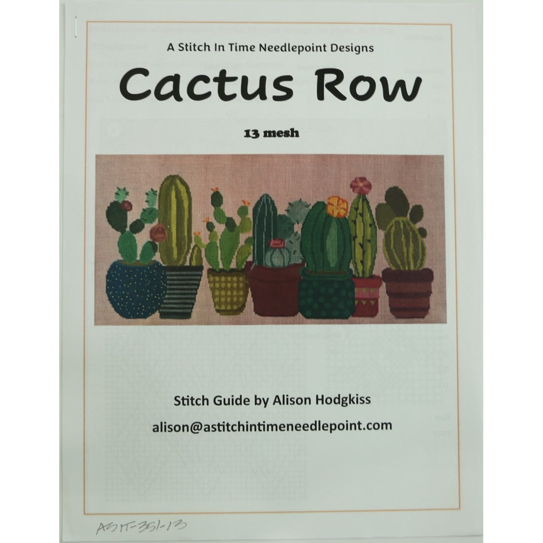 Cactus Stitch Guide, 13 Mesh