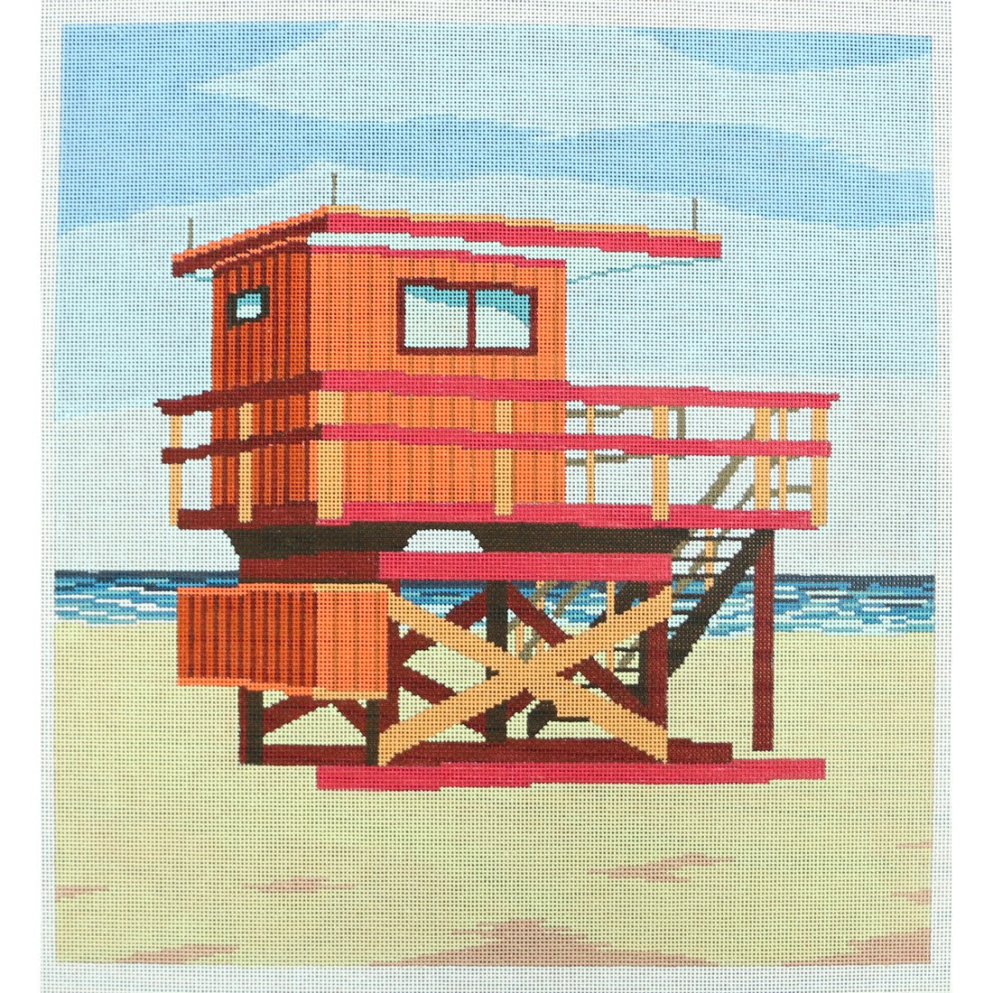 Red Lifeguard Stand