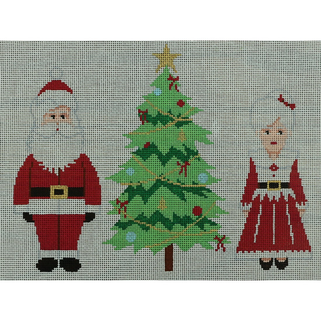 Santa, Mrs. Clause, and Tree