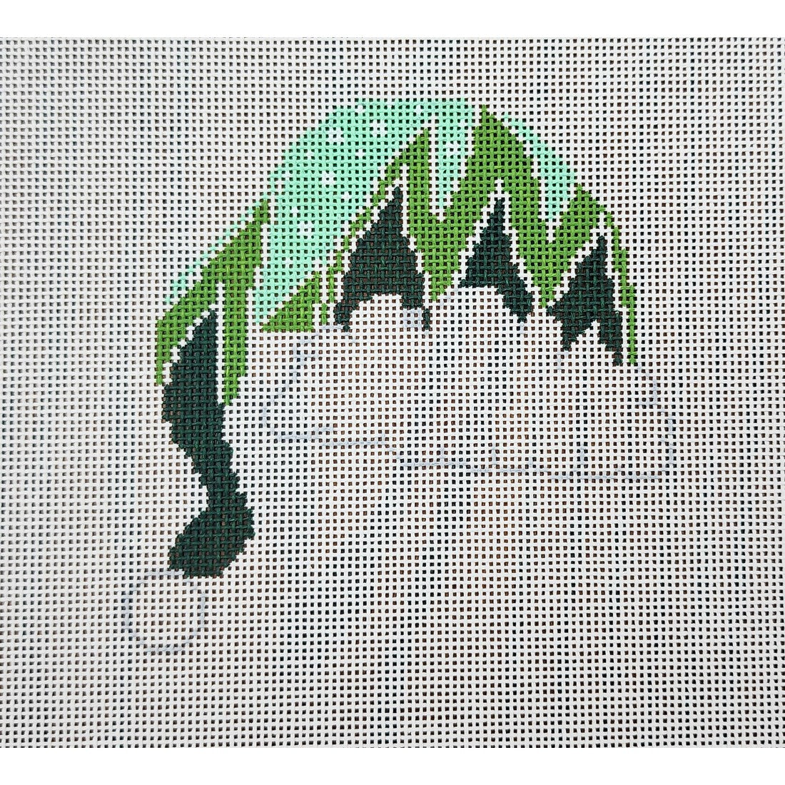 Teal Green Zig Zag Cap, 18 mesh