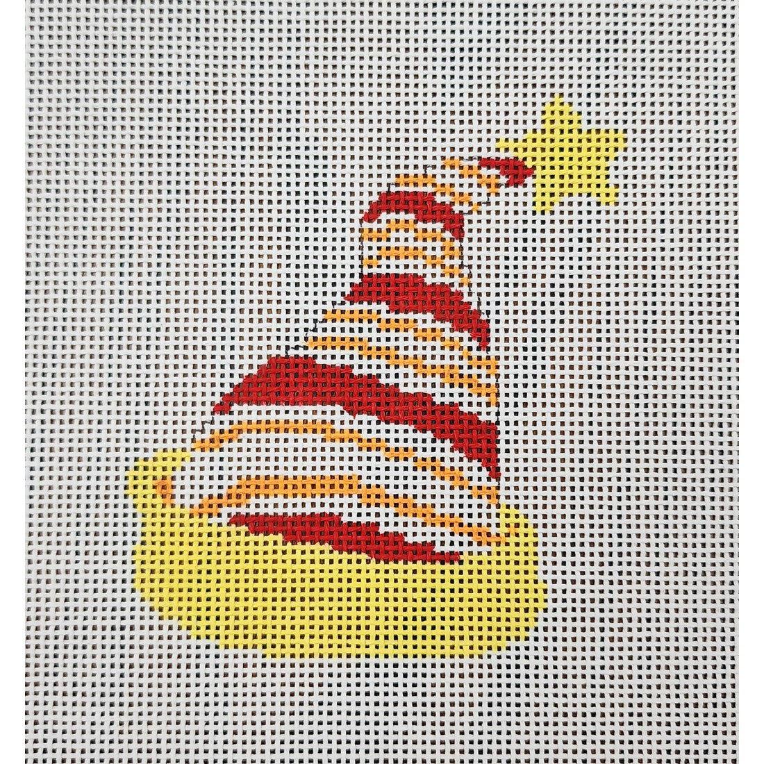 Red Orange Stripe Cap, 13 mesh