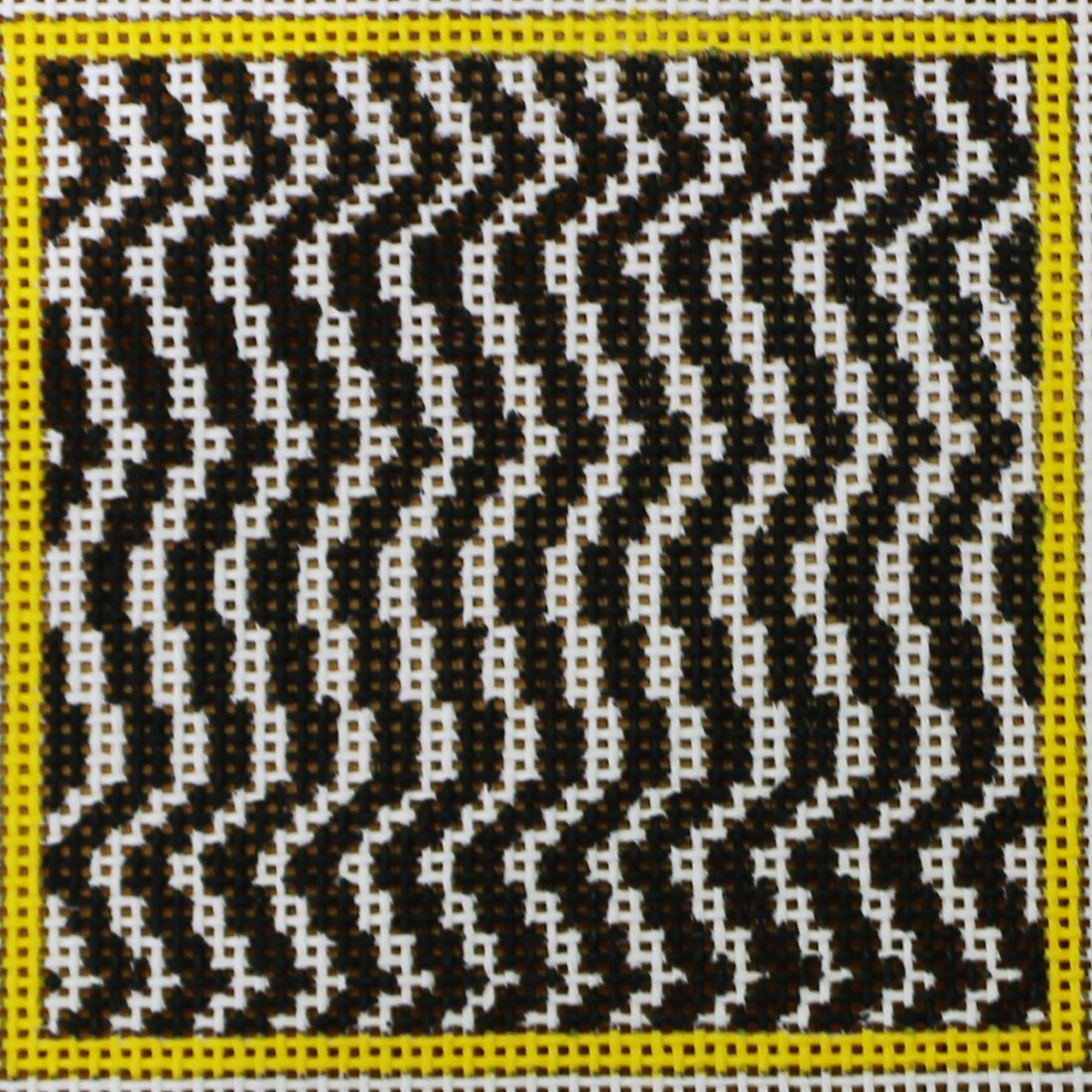 Optical Art Coaster Yellow