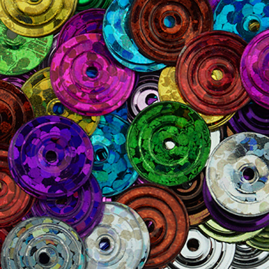 BDS-SQ109 Etched Metallic Round Sequins