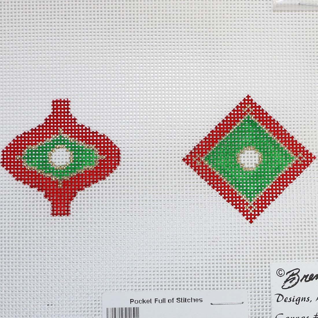 Two Red/Green Ornaments