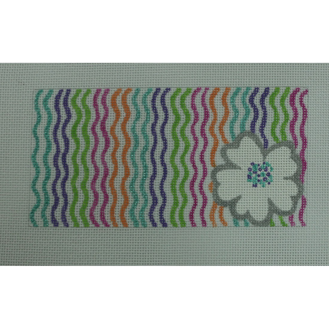 Silver/White Flower Ripple