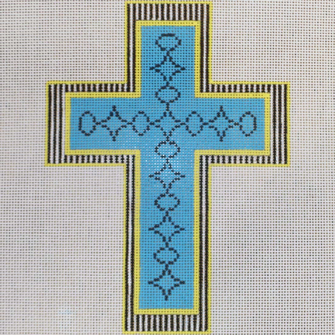 Turquoise/Black/ White Cross
