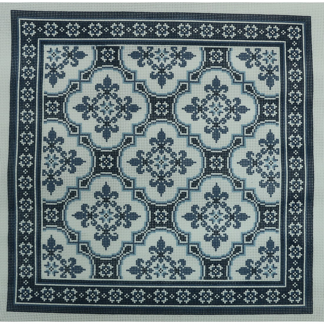 Blue & White Fleur de Lis