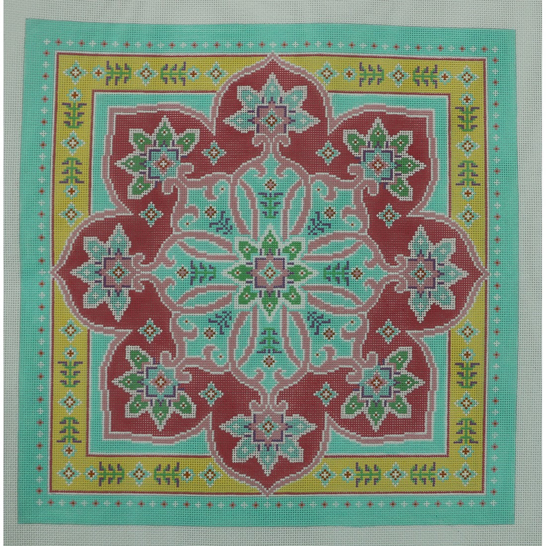 Pink, Aqua, Yellow Geometric