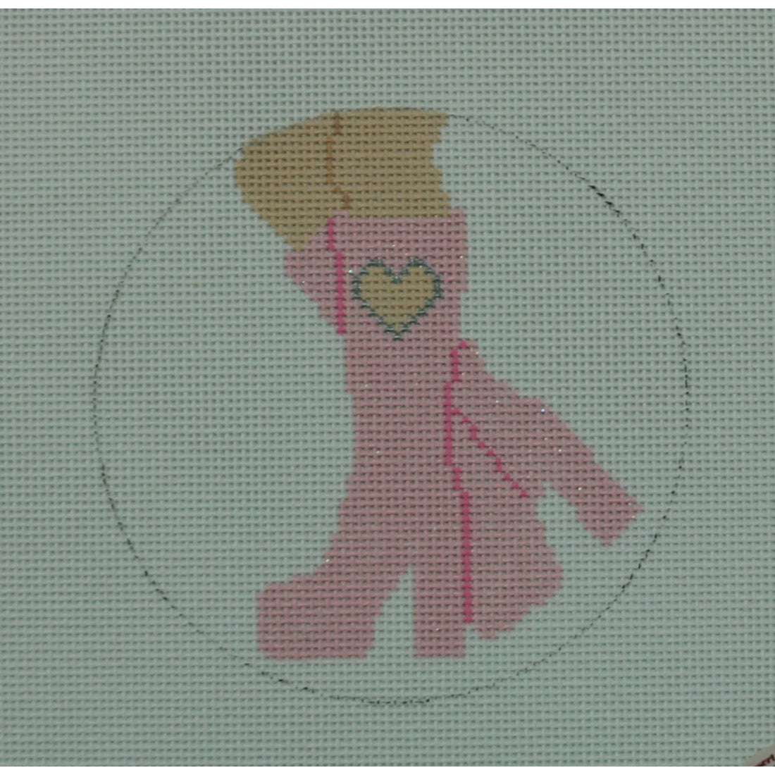Heart Cut-Out Boots, Pink