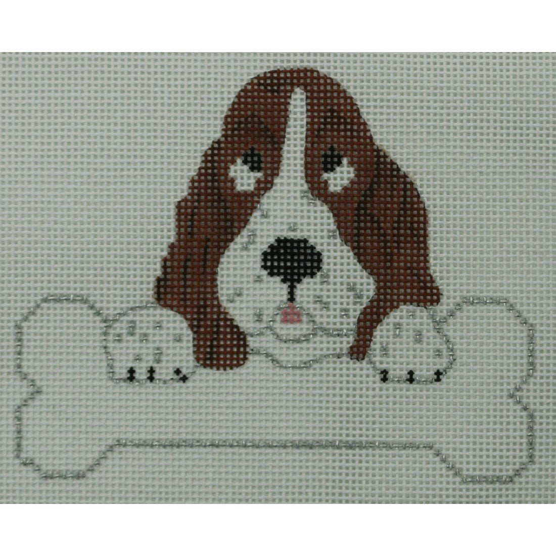 Bassett Hound with Bone