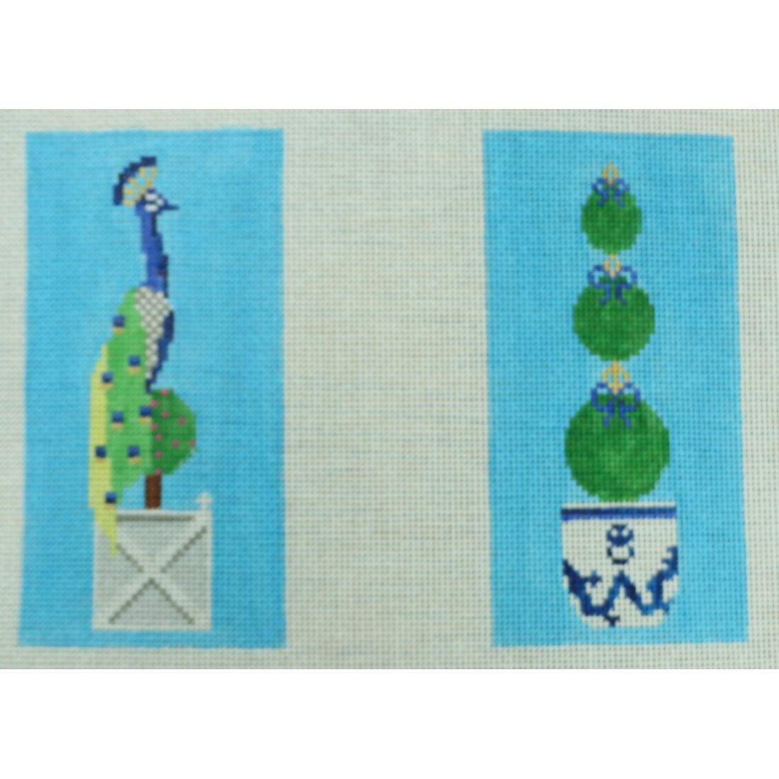 Double Topiary Peacock EGC