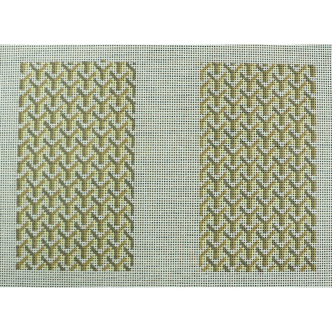 Y Pattern Clutch Back Tan