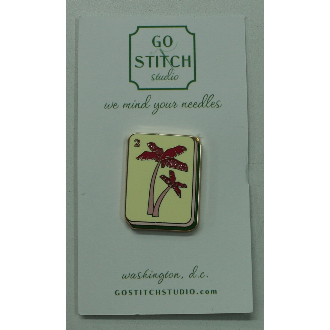 Palm Tree Mahjong Tile Needle Minder