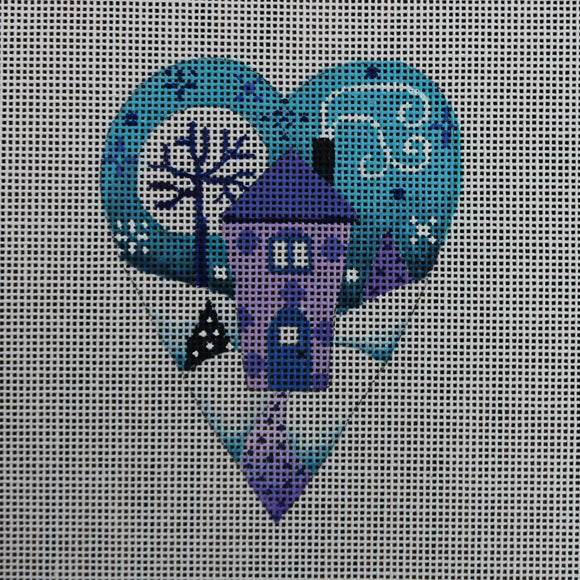 Purple House in Heart