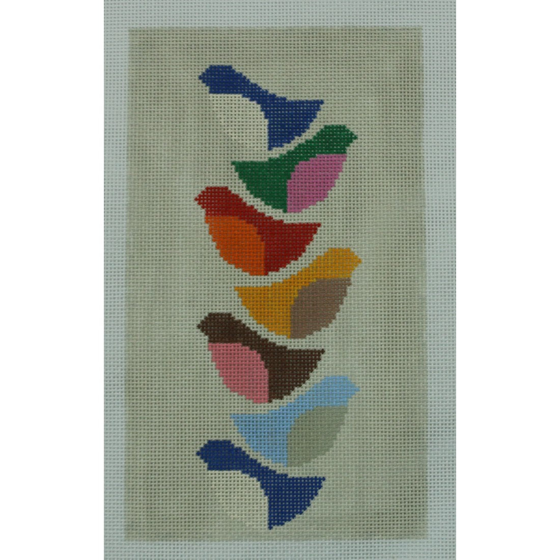 Multi-birds on Beige Eyeglass Case