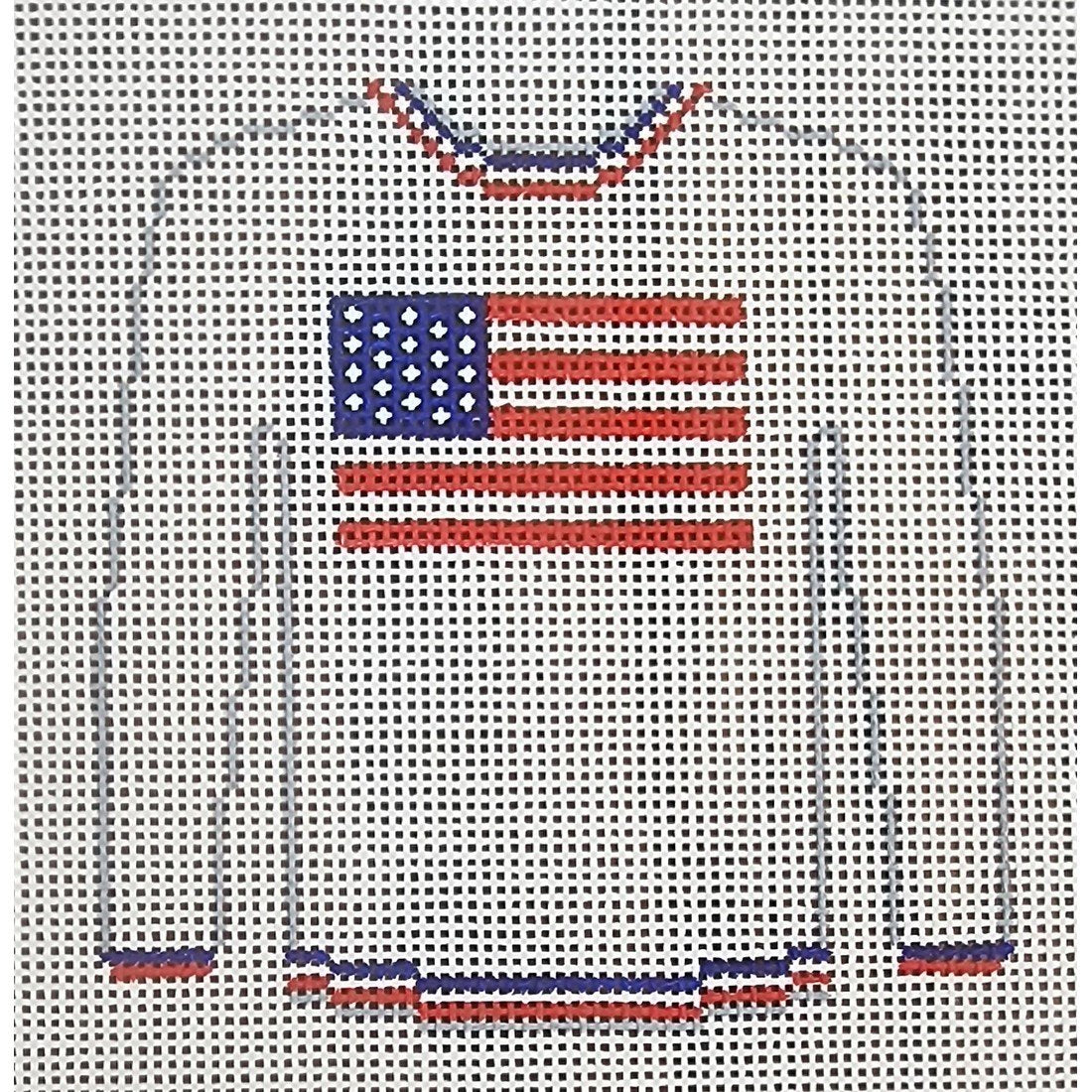 Flag on White Sweater