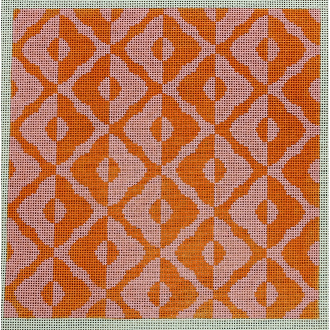 Mirror Flowers, Pink, Orange