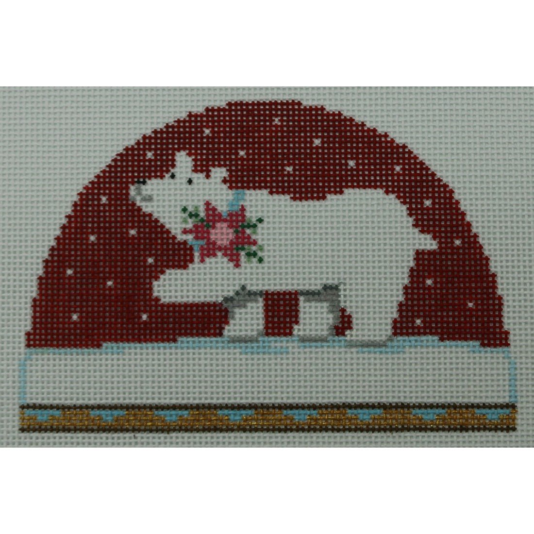 Polar Bear w/ Poinsettia