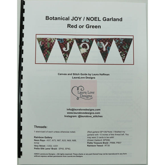 JOY/NOEL Garland Stitch Guide