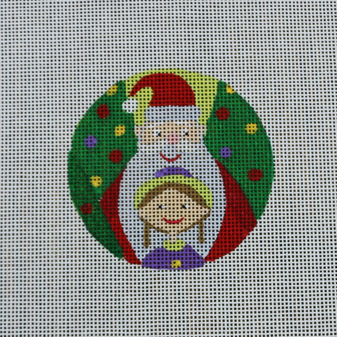 Santa and Girl Ornament