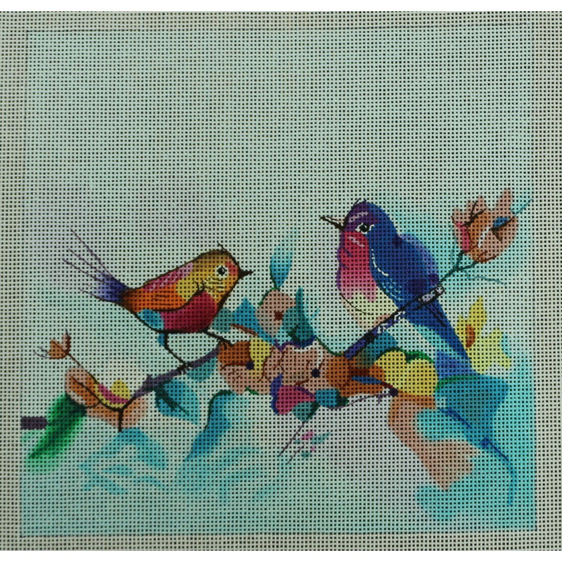 Watercolor Birdy Duet