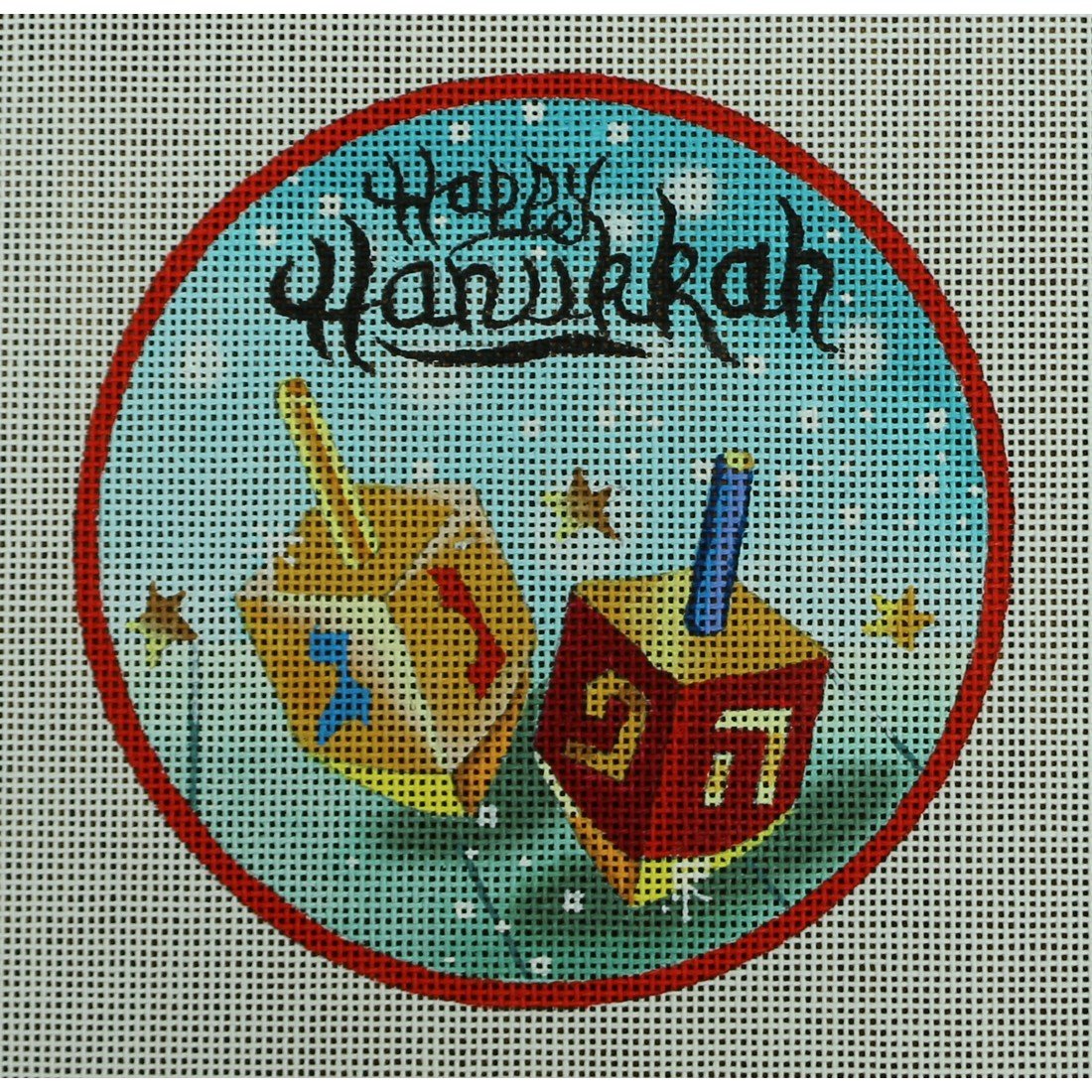 Happy Hanukkah with Dreidels