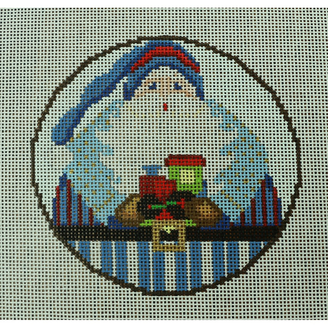 Santa w/ Train Round