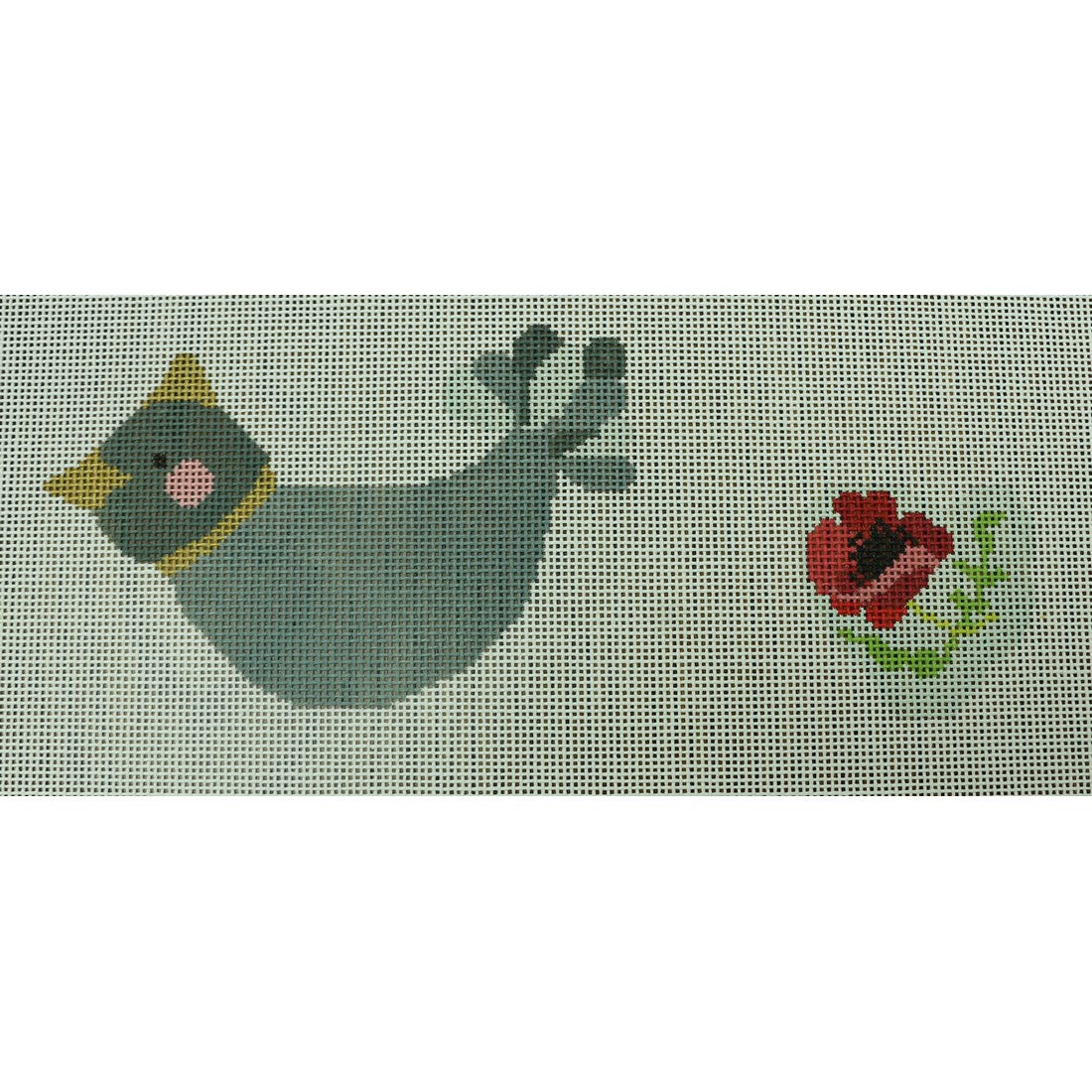 Blue Bird with Poppy