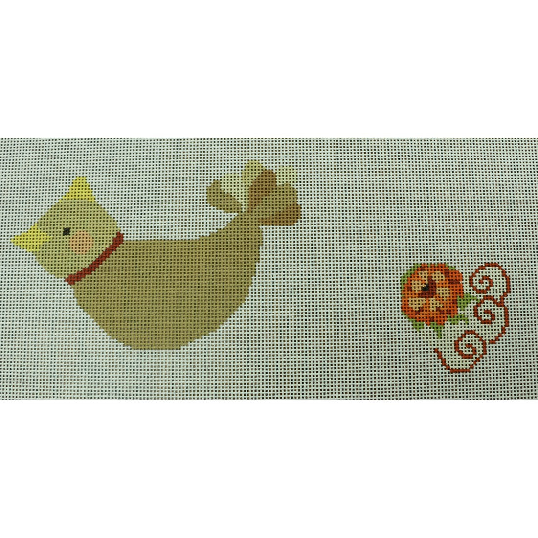 Brown Bird with Marigold