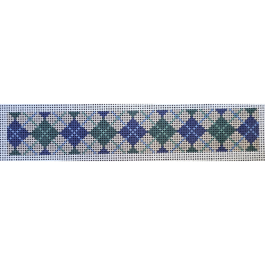 Khaki Argyle Key Fob