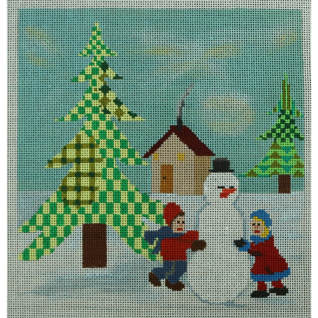 Snowman and Kids