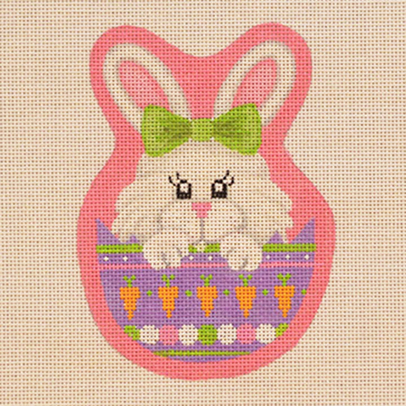 White Bunny on Pink