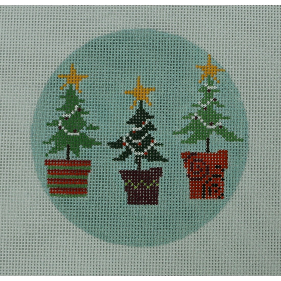 3 Christmas Trees B, 18 mesh