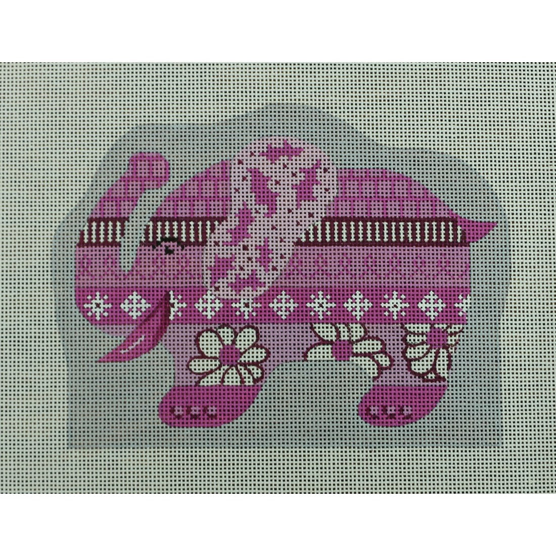 Pink Elephant on Gray