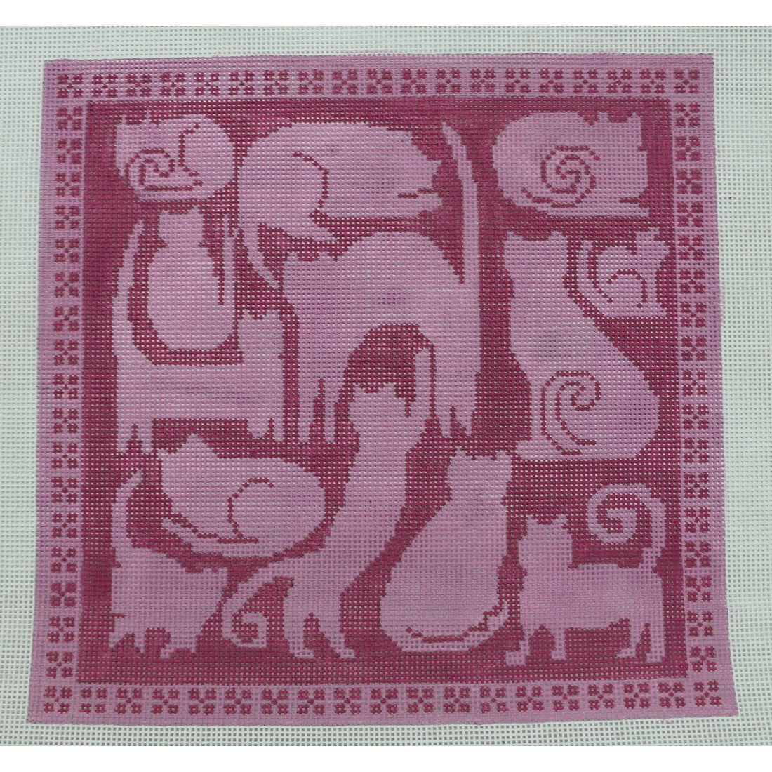 Pink Silhouette Cats